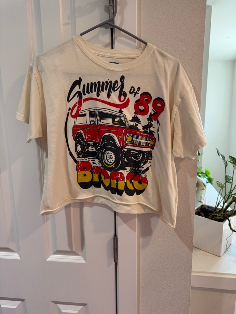 Summer of '89 Graphic Women’s Tee - Cream with Red Truck